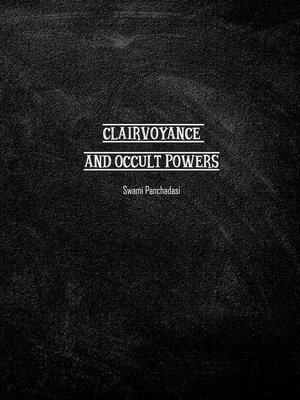 cover image of Clairvoyance and Occult Powers